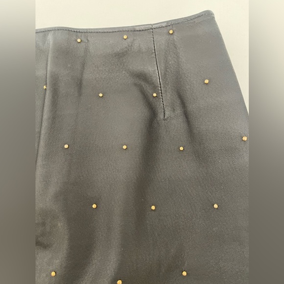*100% Leather Vintage 80s David Benjamin Skirt - Picture 10 of 13